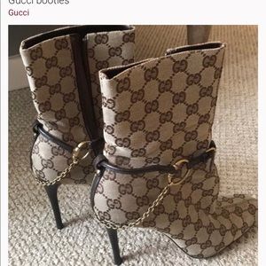 Gucci Monogram boots